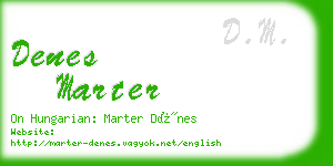 denes marter business card